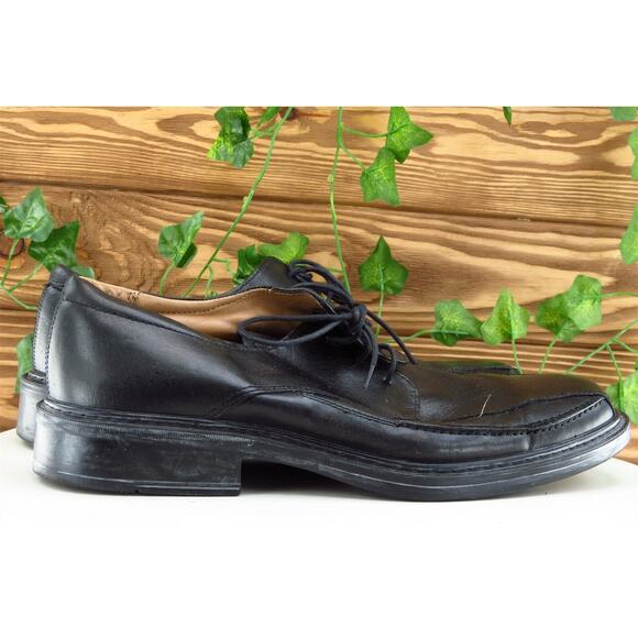 J. Ferrar Shoes Sz‎ 10.5 M Black Derby Oxfords Leather Men 32131 - Picture 4 of 8